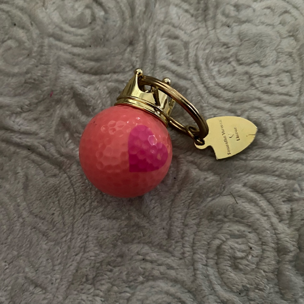 Samantha Thavasa Crown Golf Ball Charm Keychain Key Ring